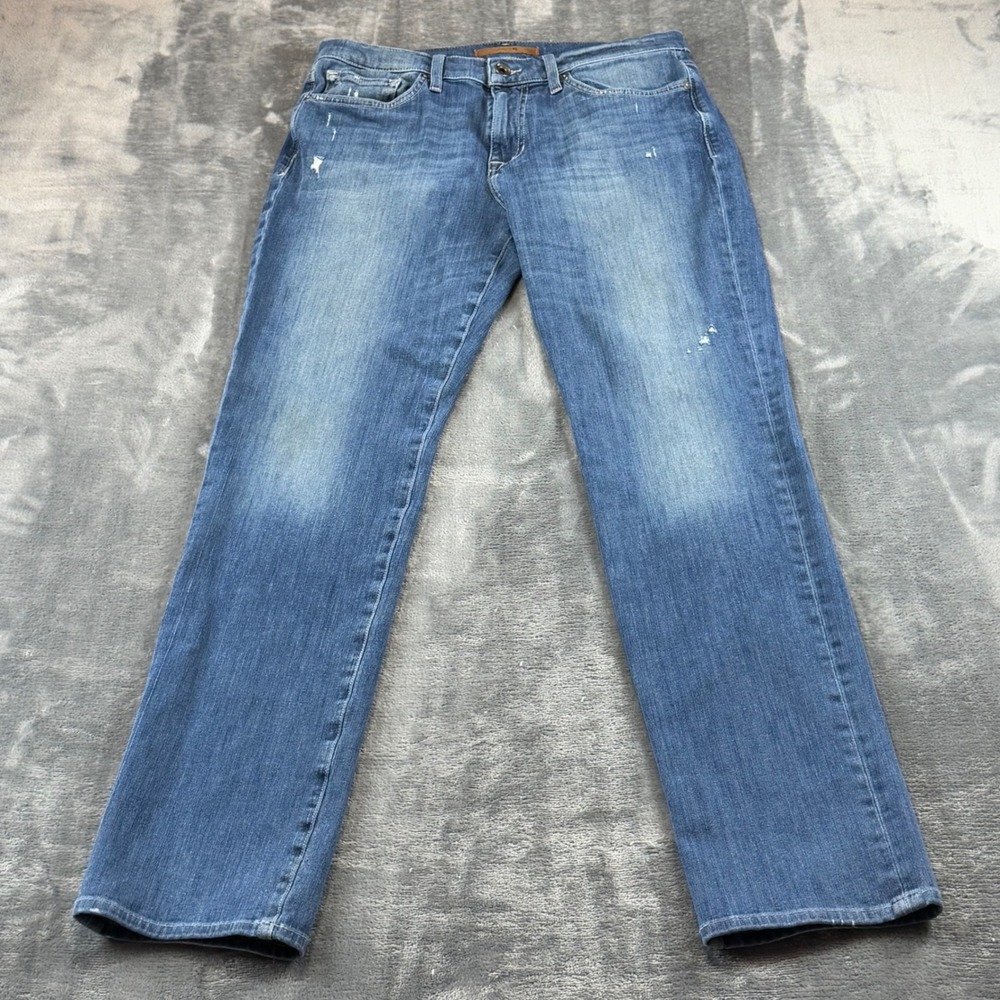 Joes Jeans The Brixton Mens 31 Straight Narrow Blue Distressed Denim CL534